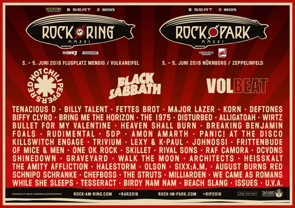 Rock am Ring 2016 Live-Stream Line-Up