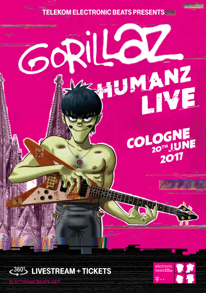 Gorillaz Köln 2017 Poster