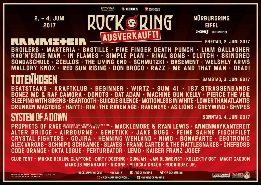 Rock am Ring 2017 - Lineup