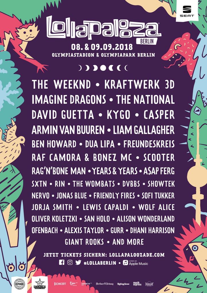 Lollapalooza Berlin 2018 - Lineup