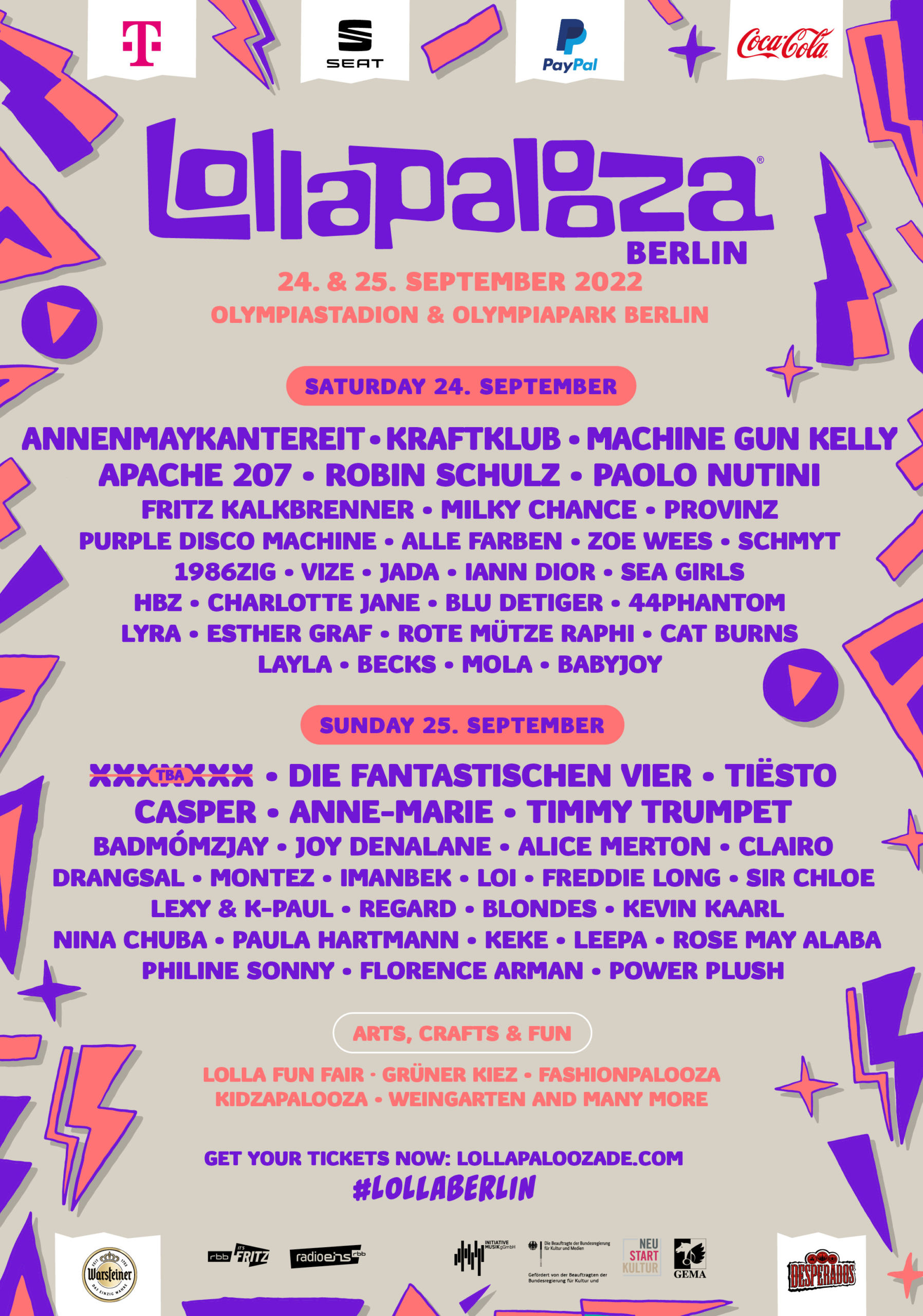 Lollapalooza Berlin 2022 - Lineup Poster