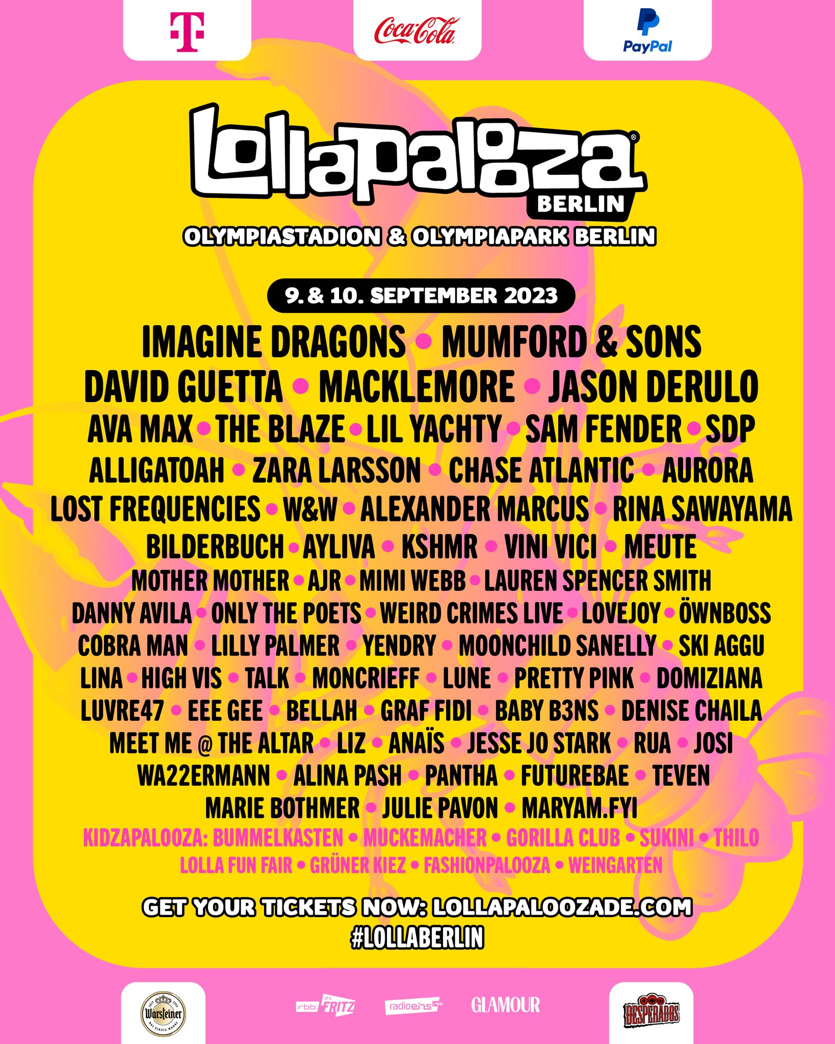Lollapalooza Berlin 2023 - Lineup