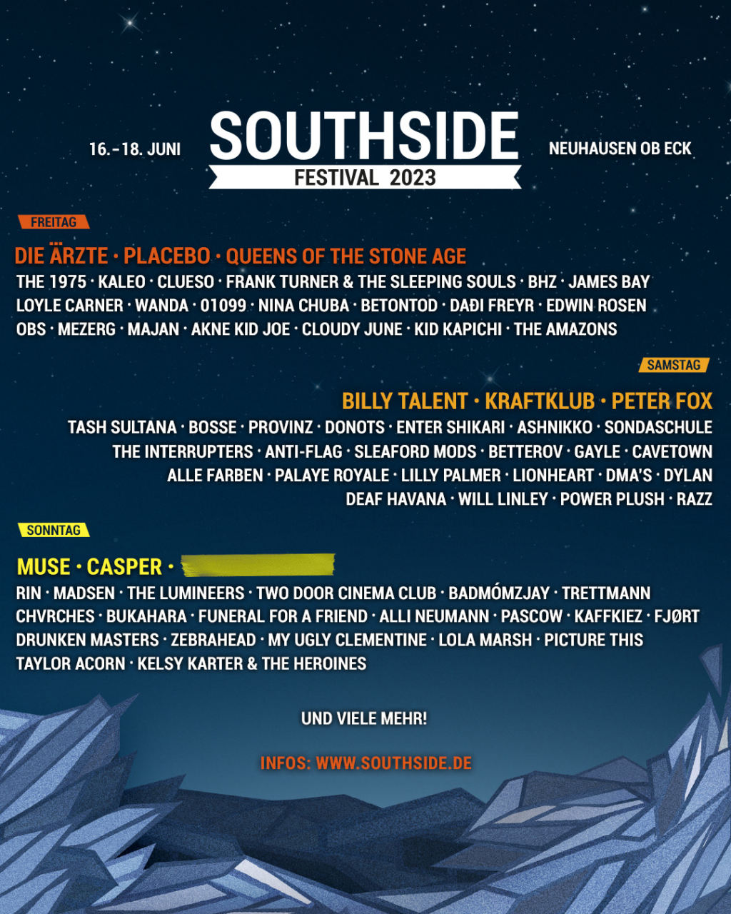 Hurricane Festival & Southside Festival 2023 Das Lineup ist nun fast