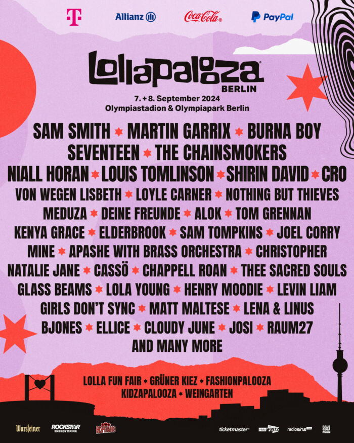 Lollapalooza Berlin 2025 - Lineup - Erste Bandwelle